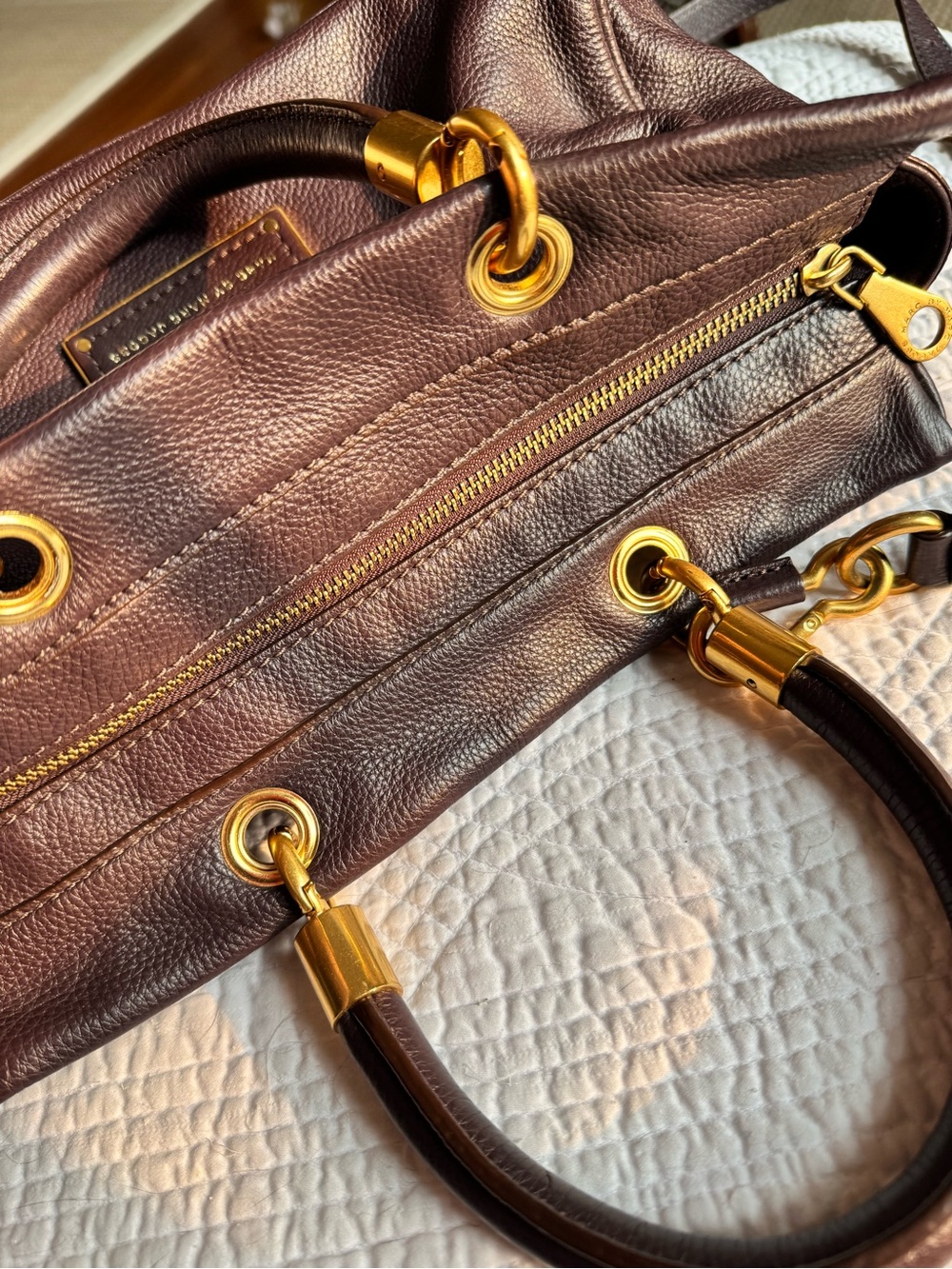 Marc by Marc Jacobs Too Hot to Handle zip top convertible cross body bag leather - Picture 6 of 6